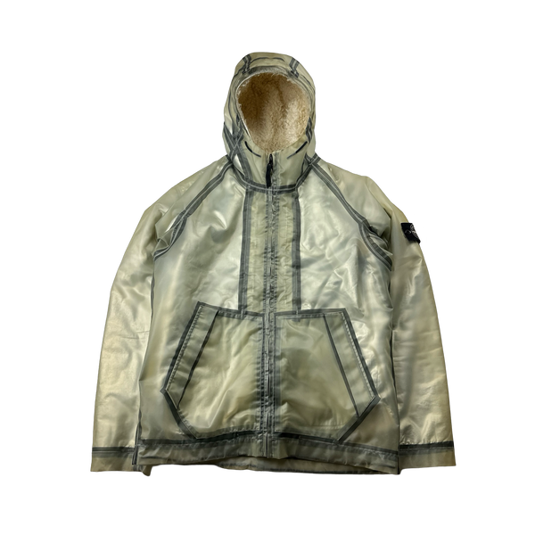 Stone Island 2015 Sherling Lined Poly Cover Jacket - Large