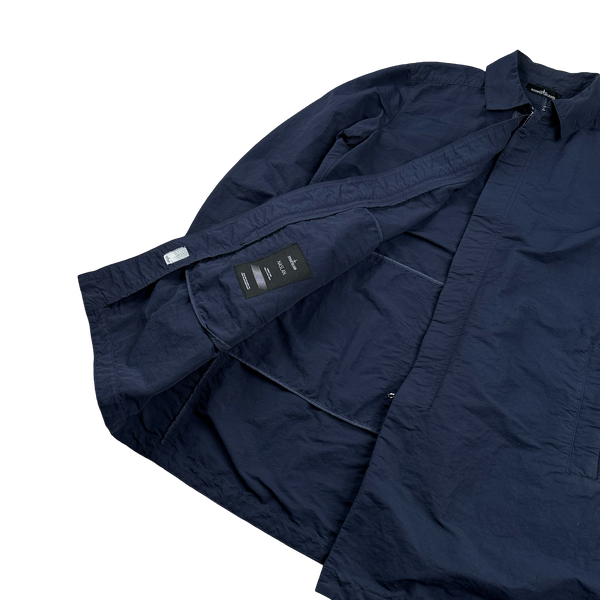 Stone Island 2018 Shadow Project Navy Naslan Collared Trench Coat - Medium