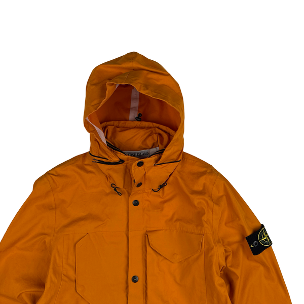 Stone Island 2007 Orange Ventile Waterproof Jacket - Small