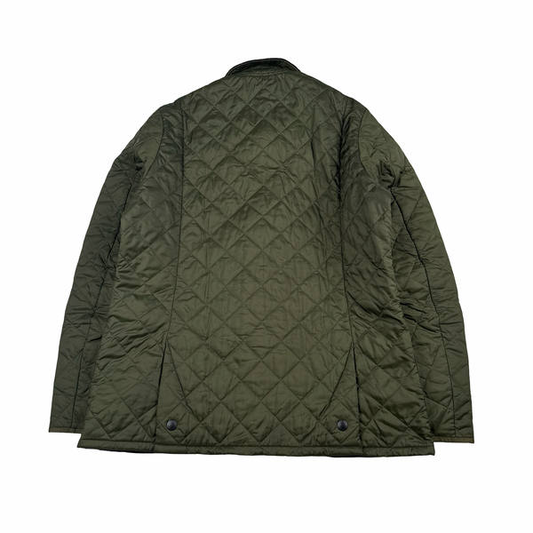 Barbour Green Quilted Front Pocket Buttoned Jacket - XL