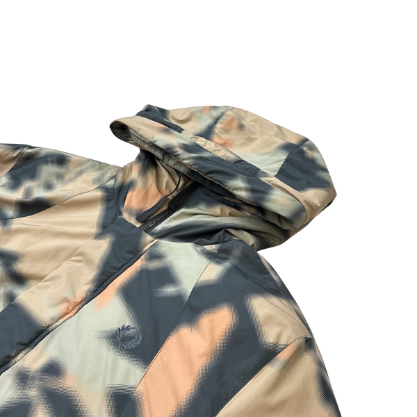Fred Perry X Arktis Patterned Long Down Filled Jacket - Medium