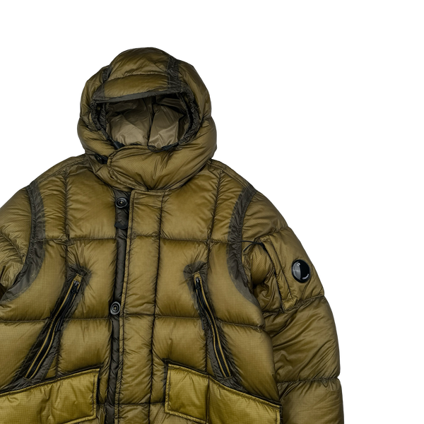 CP Company Khaki DD Shell Long Parka Down Puffer - Small