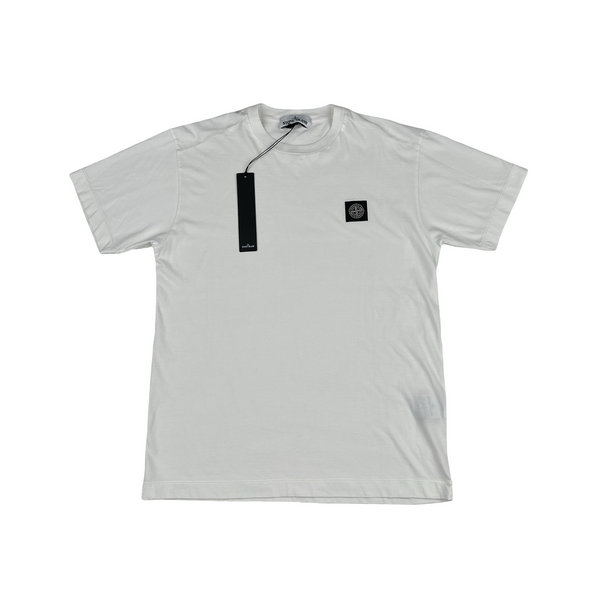 Stone Island 2018 White Cotton T Shirt - Medium