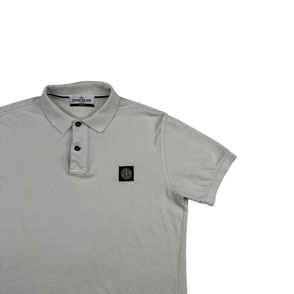 Stone Island 2018 White Cotton Polo Shirt - XL