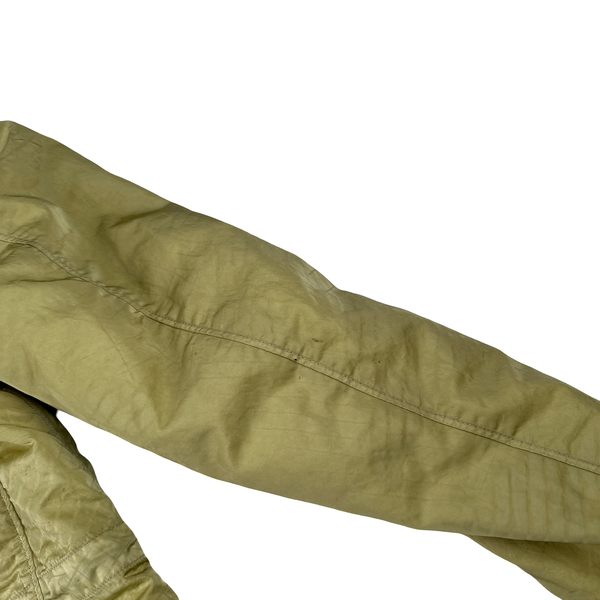 CP Company Yellow M Bossed Quilted Goggle Jacket - Medium