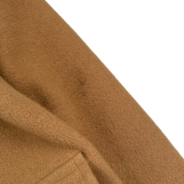 Barbour Tan Cashmere Blend Tartan Lined Duffle Coat - Large