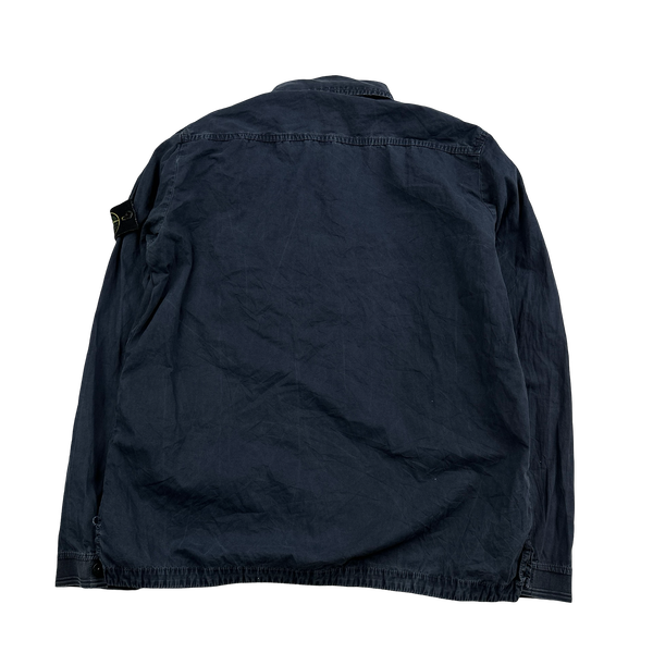 Stone Island 2018 Navy Cotton Pullover Smock Overshirt - Medium
