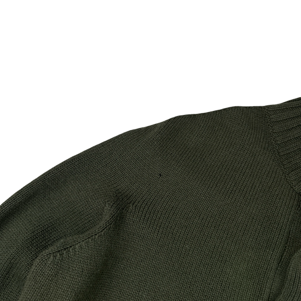 Stone Island 2008 Khaki Wool High Neck Pullover Jumper - 3XL