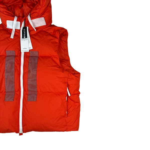 Stone Island 2023 Marina Rubber Wax Poplin Down Gilet - XXL