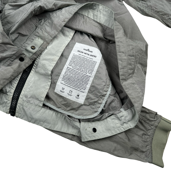 Stone Island 2017 Grey Zipped Nylon Metal Overshirt - Large