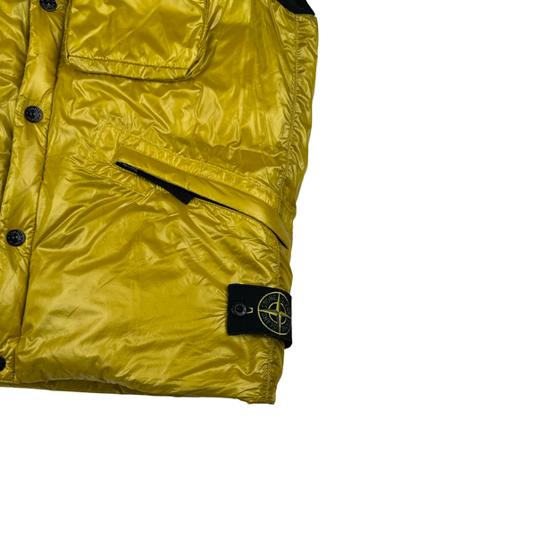 Stone Island 2018 Yellow Pertex Quantum Down Filled Gilet Jacket - Large
