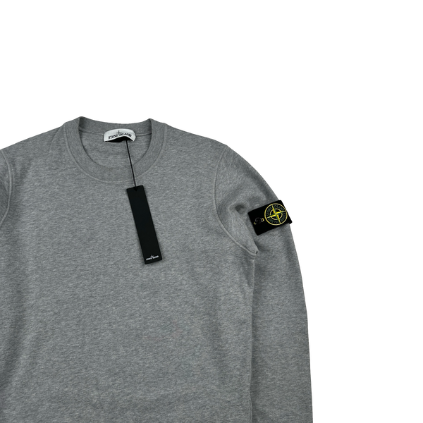 Stone Island 2021 Light Grey Crewneck Sweatshirt - Small