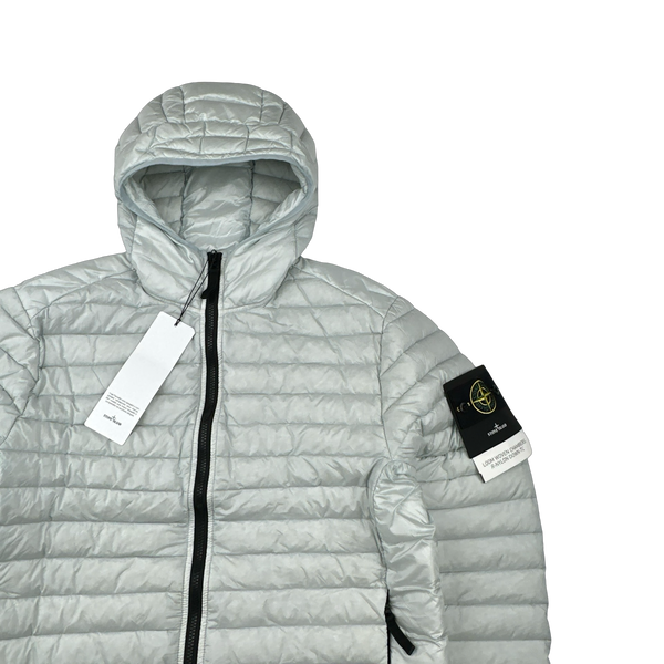 Stone Island 2022 Grey Loom Woven R Nylon Down TC Puffer - Medium