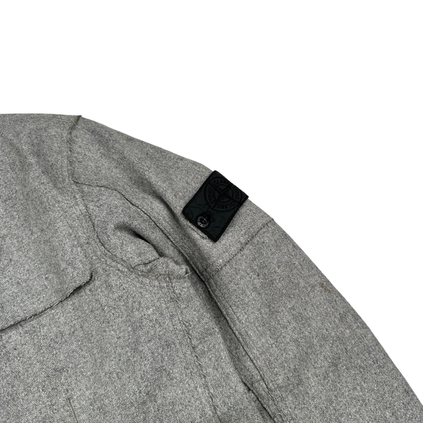 Stone Island 2009 Grey Wool Shadow Project Field Jacket - Large