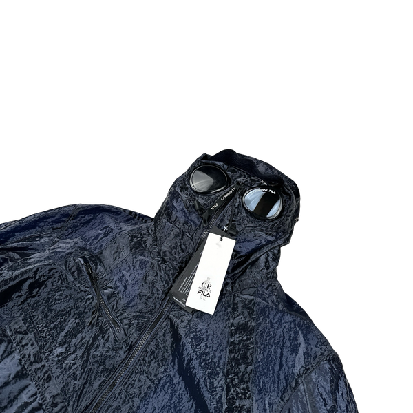 CP Company X Fila Navy Kan D Sherling Lined Explorer Goggle Jacket - Large
