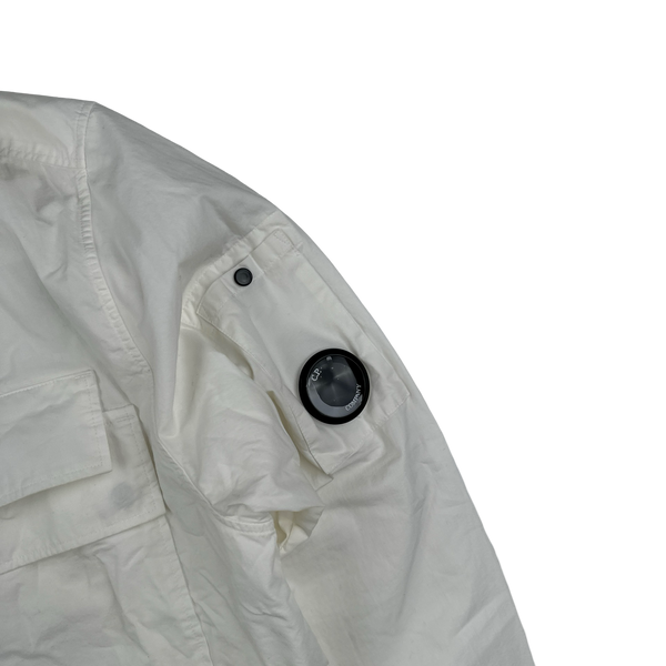 CP Company White Cotton Overshirt - Large