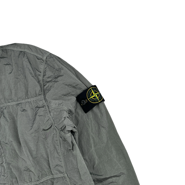 Stone Island 2024 Silver Nylon Metal Overshirt - Medium