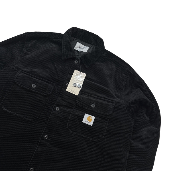 Carhartt WIP Black Thick Padded Corduroy Buttoned Overshirt - Small, Large, XL