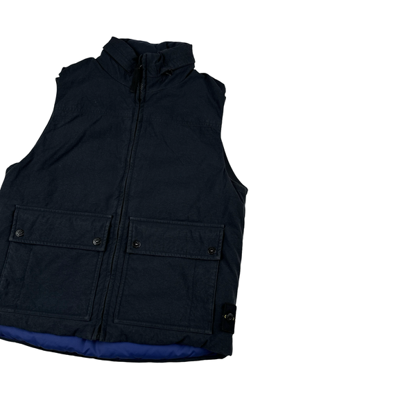 Stone Island 2012 30th Anniversary Blue Reps Nylon Down Puffer Gilet - Small