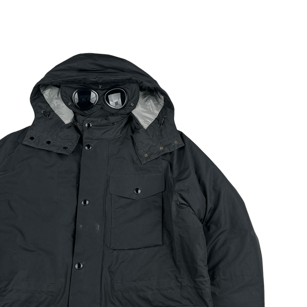 CP Company Black Micro M Down Filled Goggle Jacket - XXL