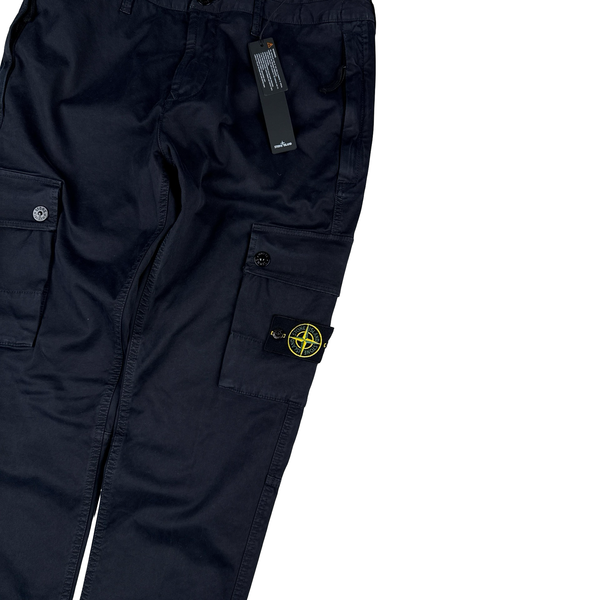 Stone Island Navy 2022 Skinny Fit Cargos Trousers - 34"