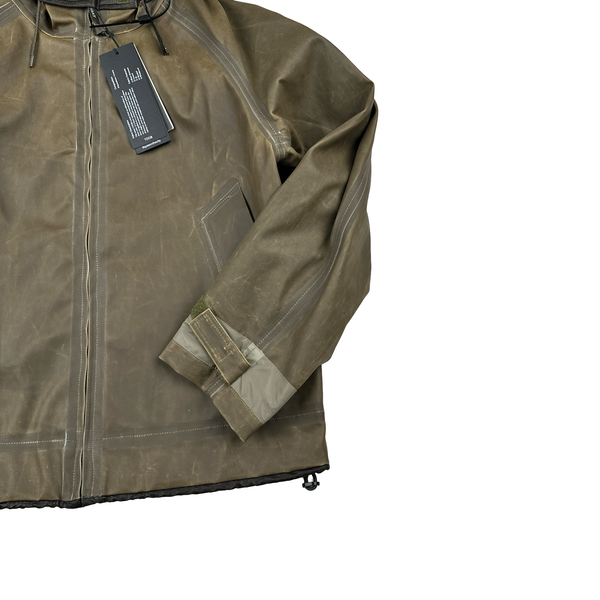 CP Company Beige Green TOOB Goggle Zipped Jacket - Small