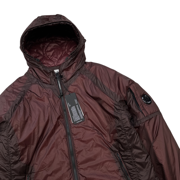 CP Company Burgundy Outline Padded Puffer Jacket - XL