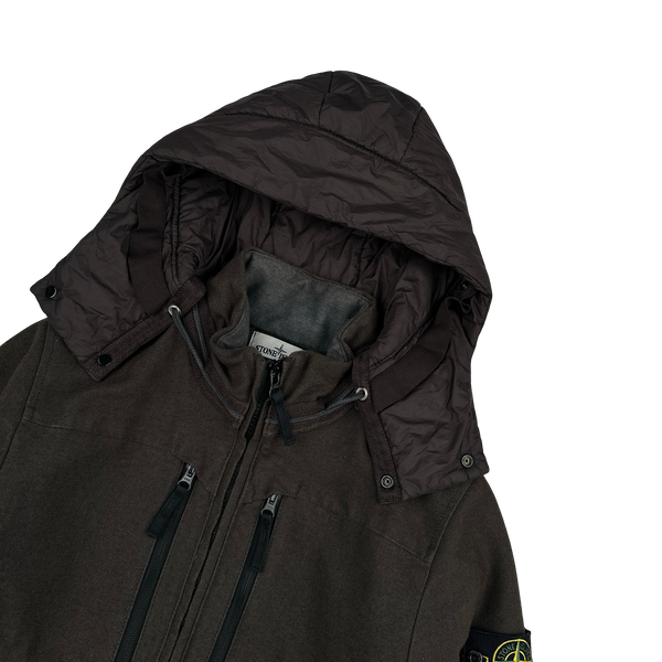 Stone Island 2014 Brown Saia Doppia Faccia Winter Jacket - Small