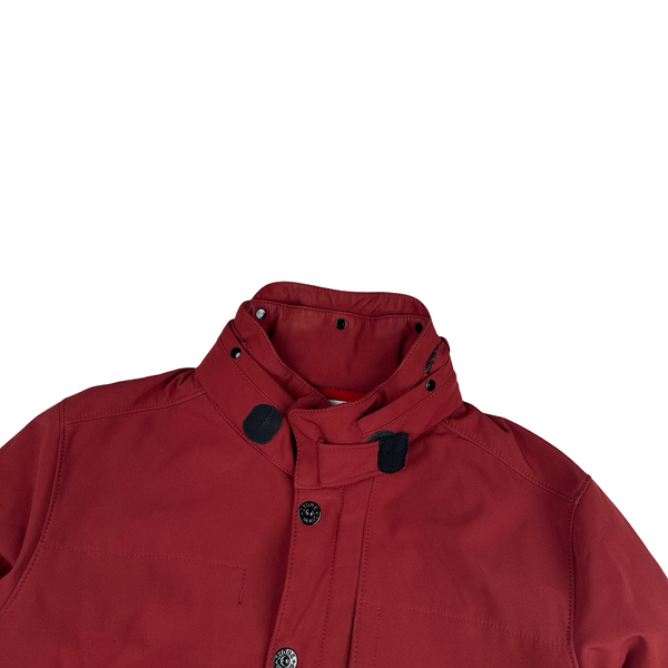 Stone Island 2012 Maroon Fleece Lined Soft Shell Jacket - XL
