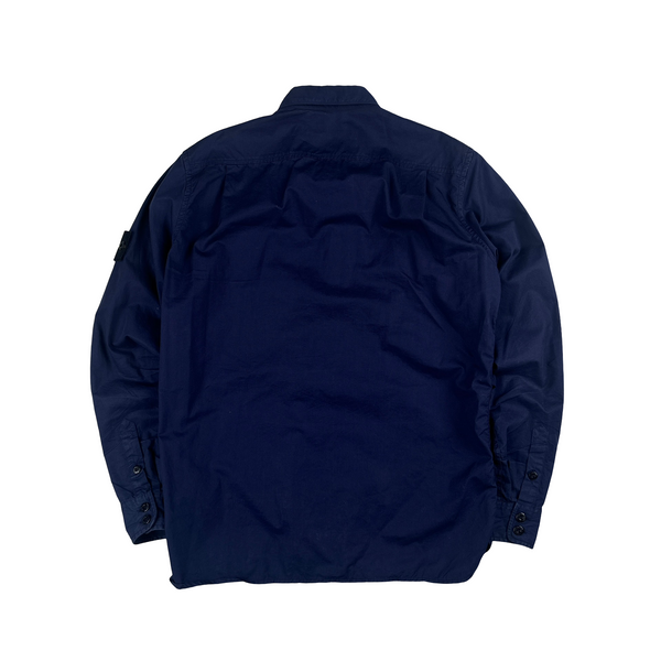 Stone Island 2014 Blue Indigo Cotton Overshirt - Medium