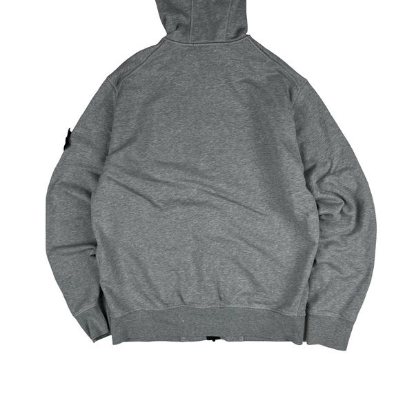 Stone Island Light Grey 2022 Zipped Hoodie - Medium