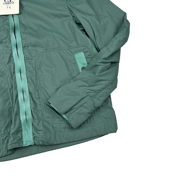 CP Company Vintage Turquoise Removable Hood Neck Tag Jacket - Large