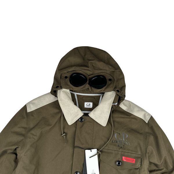 CP Company Khaki Ventile La Mille Goggle Jacket - XL
