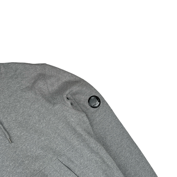 CP Company Grey Cotton Lens Viewer Pullover Hoodie - XL