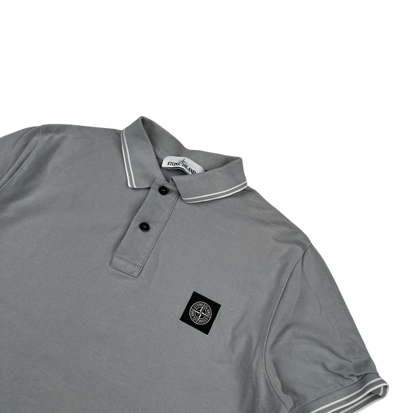 Stone Island 2021 Grey Short Sleeve Polo Shirt - Large
