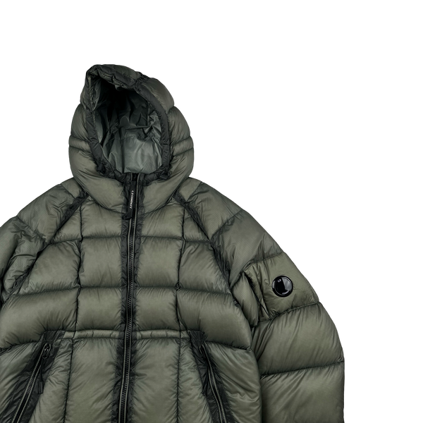 CP Company Green Down Filled DD Shell Lens Viewer Puffer Jacket - XL