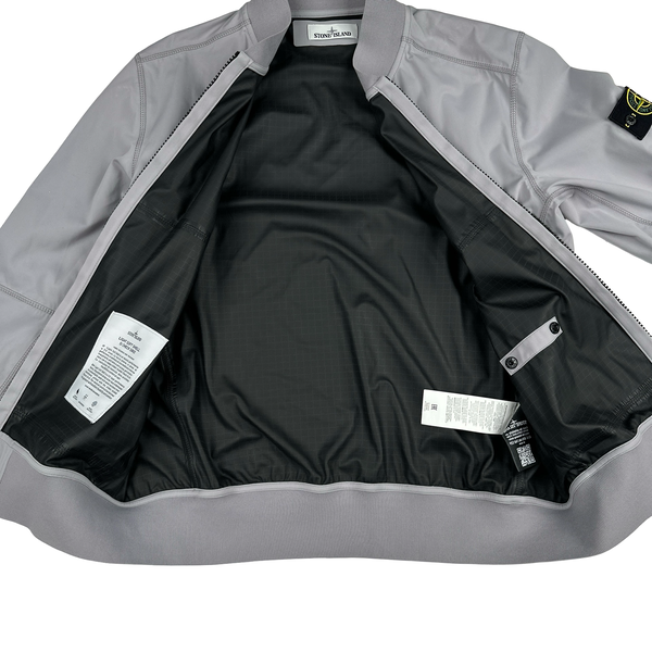 Stone Island 2018 Light Soft Shell Grid Check Bomber Jacket - XL