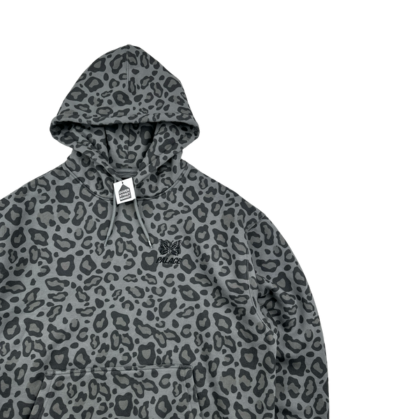 Palace X Needles Leopard Spellout Thick Cotton Hoodie - Large