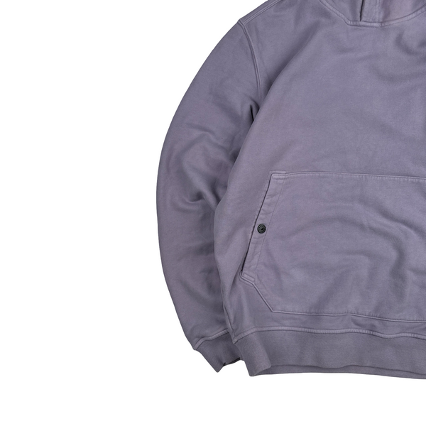 Stone Island 2023 Purple Cotton Hoodie Jumper - Medium