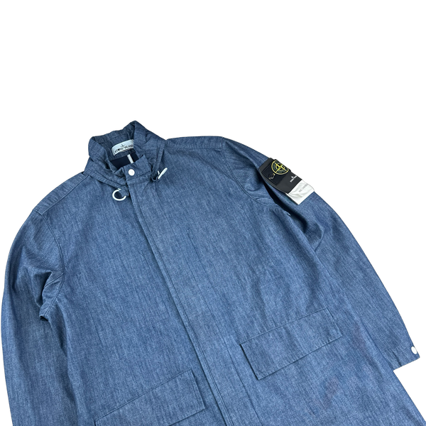 Stone Island 2021 Mac Chambray 3L Trench Coat - Large