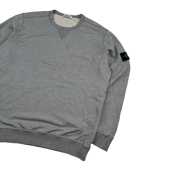 Stone Island 2018 Grey Cotton Crewneck Sweatshirt - XXL