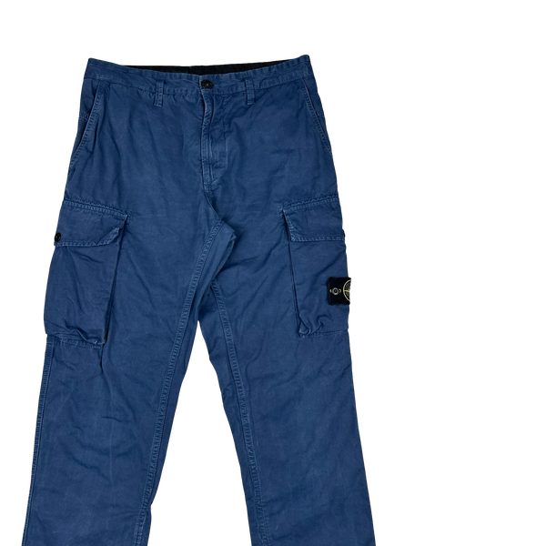 Stone Island 2019 Blue Slim Fit Cargo Trousers - 32"