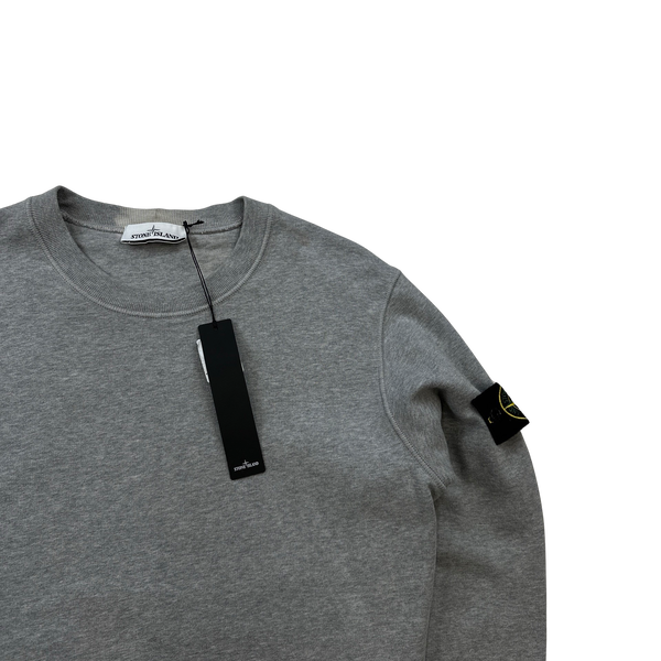 Stone Island 2021 Light Grey Crewneck Sweatshirt - Large
