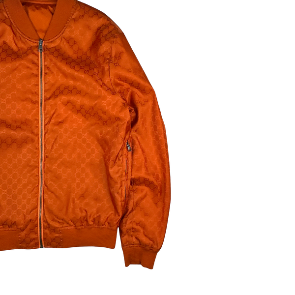 Gucci Monogram Reversible Orange Zipped Jacket - XL