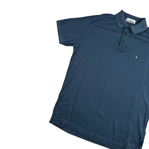 Stone Island 2020 Navy Stellina Compass Cotton T Shirt Polo - XL