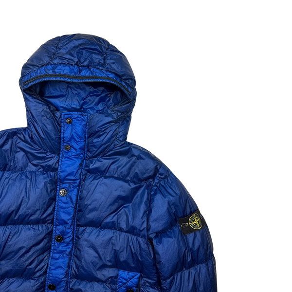 Stone Island 2011 Blue Garment Dyed Down Filled Puffer Jacket XXL Mat s Island