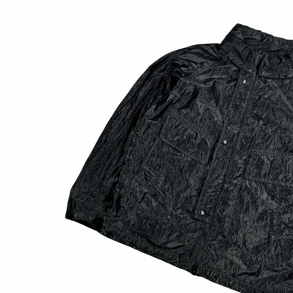 CP Company Black Garment Dyed Nylon Kan D Shell Jacket - Small