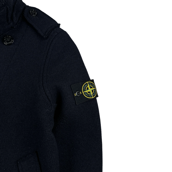 Stone Island 2015 Navy Wool Panno Duffle Buttoned Jacket - Small