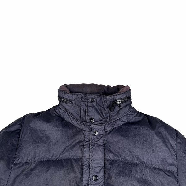 Stone Island 2003 Vintage Down Filled Navy Nylon Jacket - Small