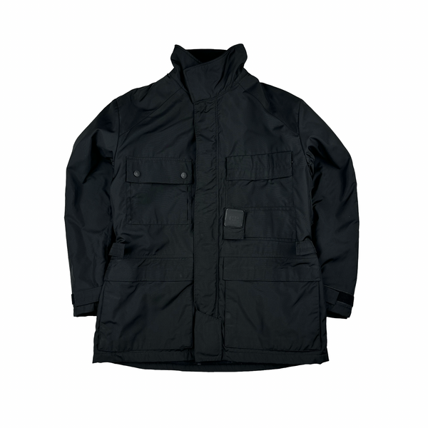 CP Company AW2000 Black Vintage Metropolis Fleece Lined Nylon Jacket - Large